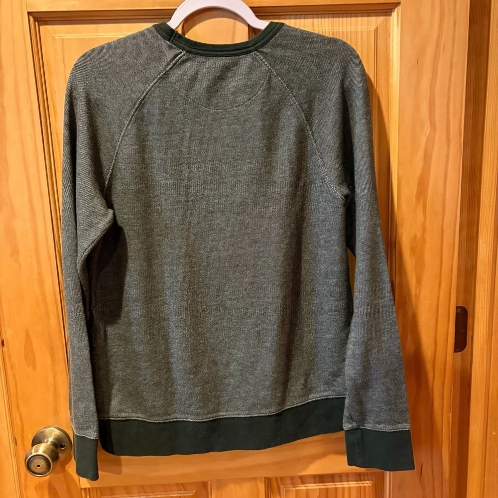 Merona men’s crewneck sweater size M used good condition. Gray green color